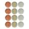 Hello Honey® 8" Pumpkin & Spice Mixed Pattern Hand-Painted Round Stoneware Plates, 12ct.